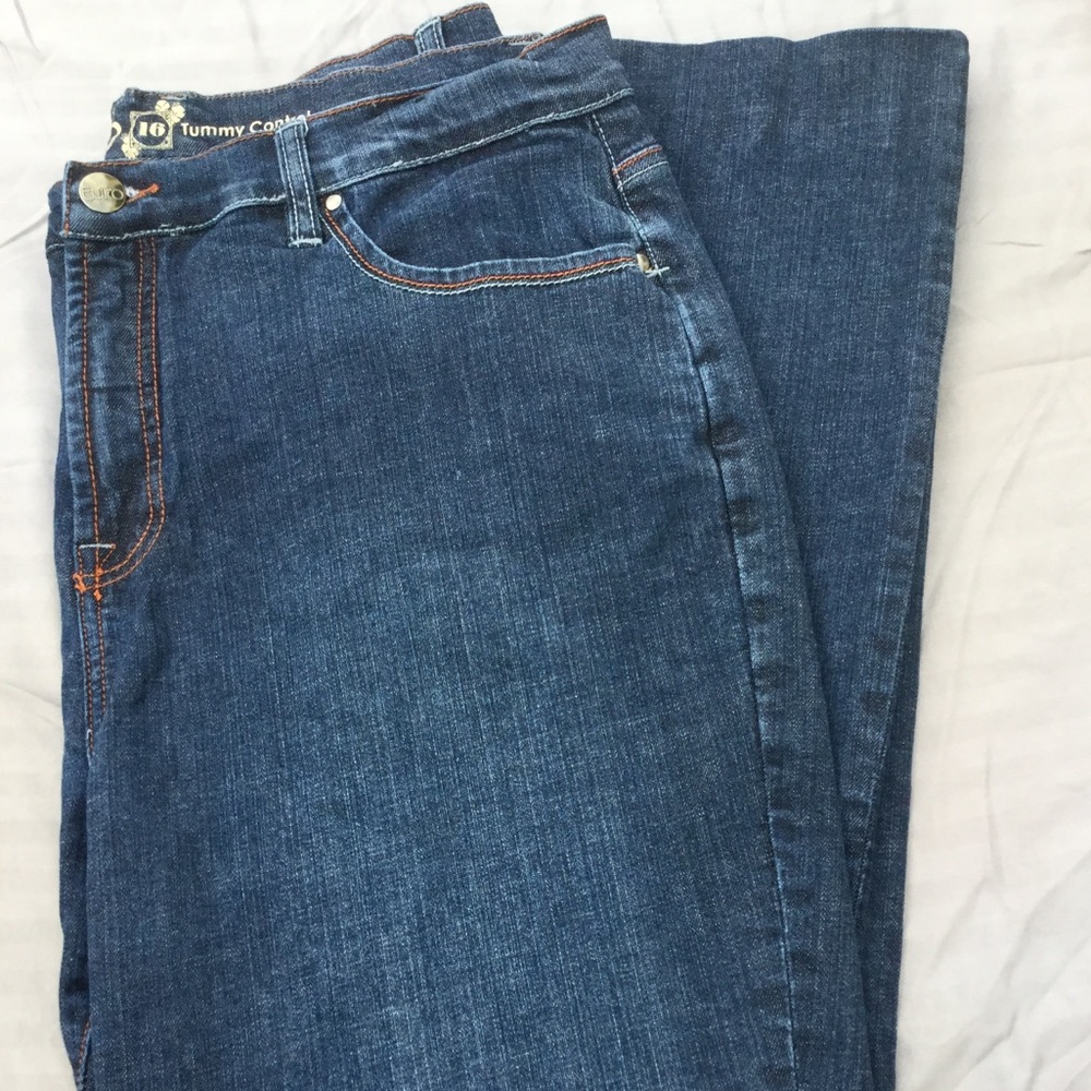 Euro Jeans Co Bootcut Jeans with Tummy control